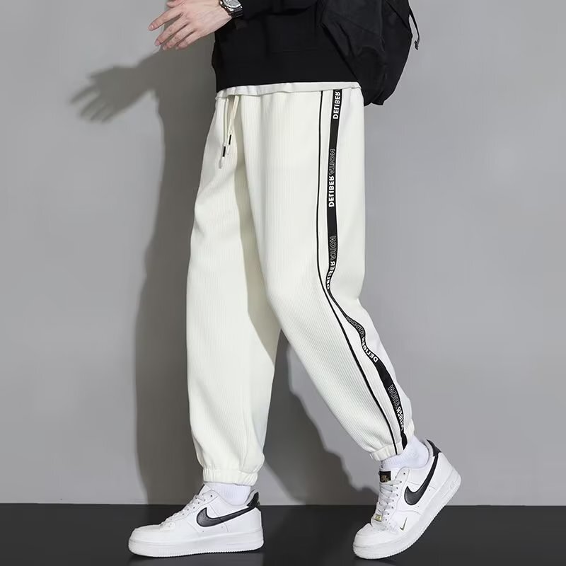 Повседневные мужские спортивные брюки, штаны для бега, новый дизайн, вельветовые новые мужские мешковатые брюки Y2k, корейский стиль, высокое качество