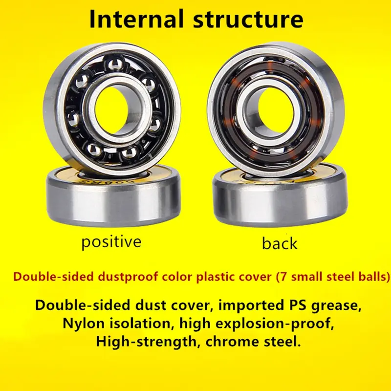 Skateboard Bearing Outdoor Sports Scooter Silent Steel Tool 608zz 8*22*7mm Roller Scooter Sealed Ball Bearings For Power Tools