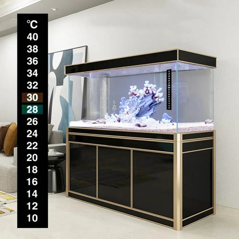 5 Stück Aquarium Aquarium Thermometer Temperatur Aufkleber Aquarium Zubehör digitale Dual-Scale-Stick-On hohe Qualität langlebig