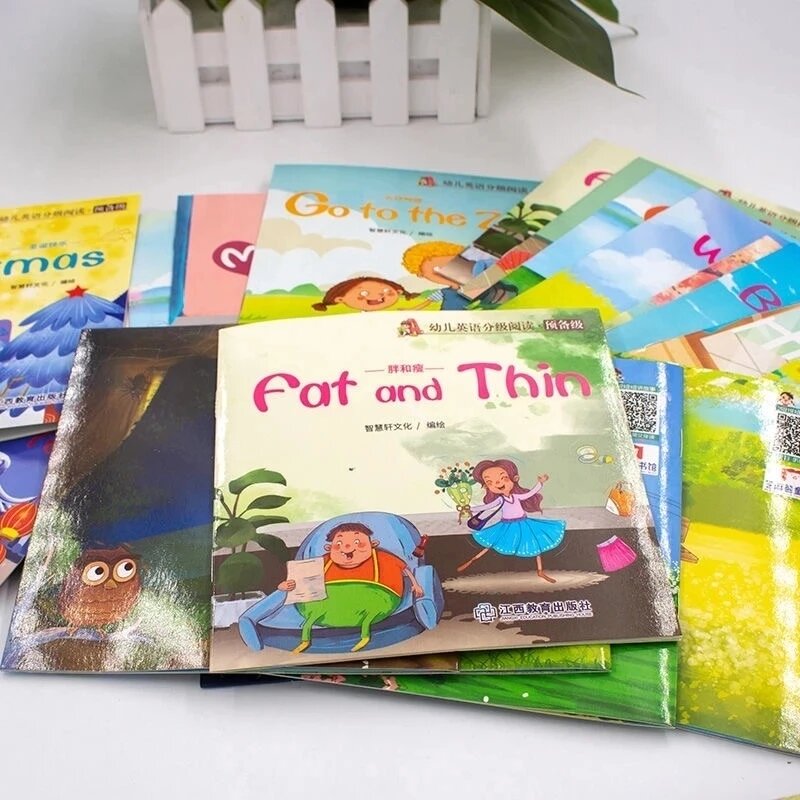 60 libri/Set inglese per bambini apprendimento precoce libro illustrato lettura classificata libro di fiabe illuminazione cognitivo storia della buonanotte