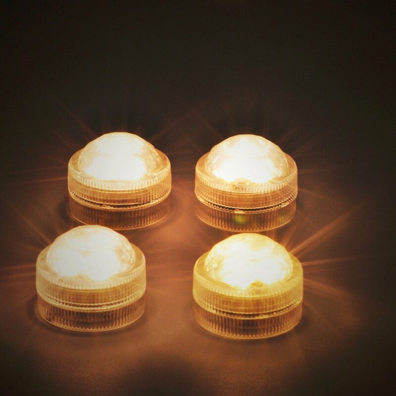 12 Packs Kaarslicht Drie Lampjes Led Waterdichte Lichtgevende Kaarslicht Set Afstandsbediening Duikmicrolandschapslamp