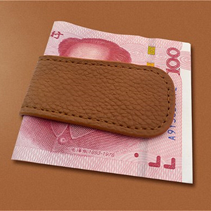 Pu Leder magnetische Geld klammer multifunktion ale tragbare Visitenkarte halter schlanke Unisex Pass hülle Mini Retro Tasche Brieftasche