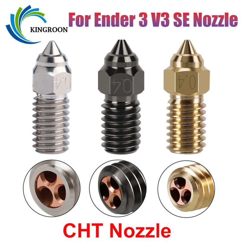 For Ender 3 V3 SE Nozzle CHT Brass Clone Hardened Nozzles For Ender 7 Ender 5 S1 Series Extruder Nozzle High Flow