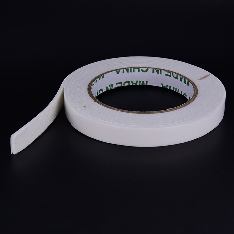 Rollo de cinta adhesiva de doble cara, cinta de espuma blanca fuerte, artesanía adhesiva de doble cara, 1 rollo