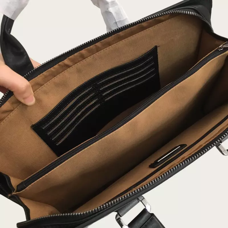 Męska walizka biznesowa 11 calowa warstwa laptopów ręczna wodoodporna torba Crossbody o dużej pojemności z ramieniem