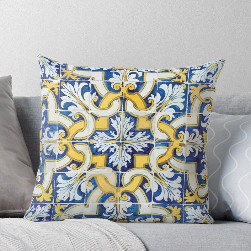 Portuguese Tiles Throw Pillow Luxury Pillow Case Decorative Cushion Cover Throw Pillow Cushions For Children