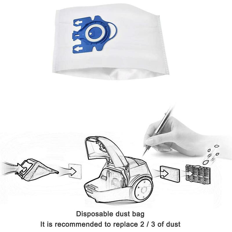 10pcs Dust Bags For Miele Type Gn Vacuum&4pack Filters S2 S5 S8 C1 C3