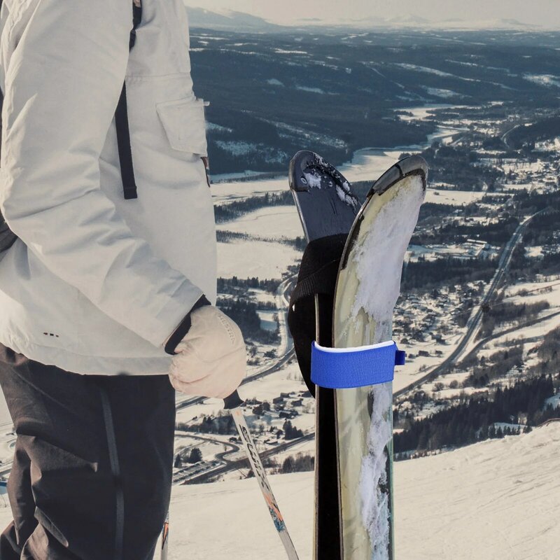 4Pcs Ski Fastening Straps Snowboard Carry Straps Nylon Snowboard Strap Ski Straps