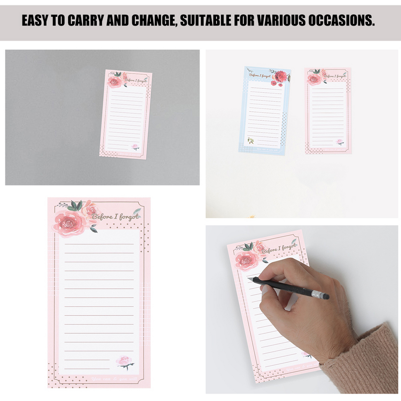 Notizbuch magnetische Notizblock Einkaufs liste Pads Notizbücher klebrige Einkäufe für Kühlschrank Papier Büro Notiz blöcke
