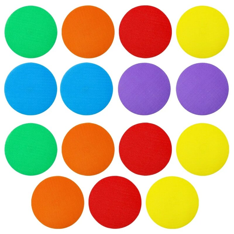 Rotuladores redondos de colores para el hogar, suministros de decoración para el aula de preescolar, pegatinas con forma de puntos para el suelo, 24 piezas