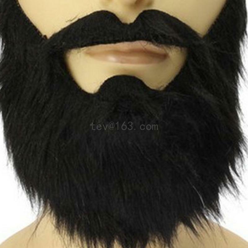 Halloween Fake Beard Funny Fake Mustaches Costume Whiskers Facial Hair Disguise Accessories with Adjustable Elastic Rope