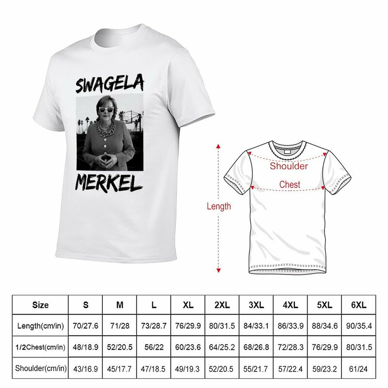 Swagela Merkel T-Shirt Jungen weiße Hemden grafische T-Shirts Sommerkleid ung lustige Herren bekleidung