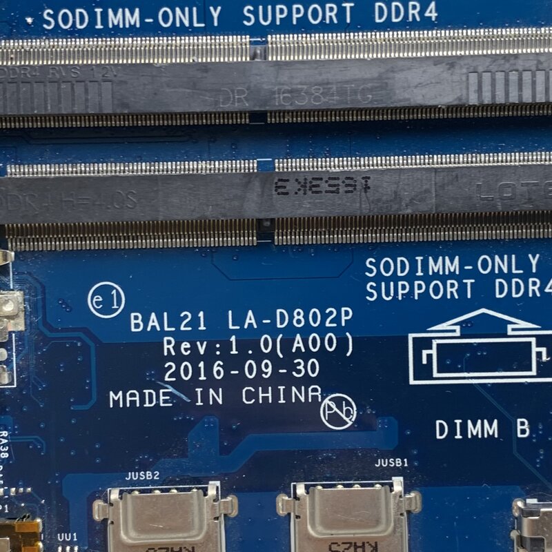 DELL 5567 5767 노트북 마더보드 BAL21 LA-D802P SR2ZW I3-7100U CPU 100% 잘 작동하는 CN-057K0H 057K0H 57K0H