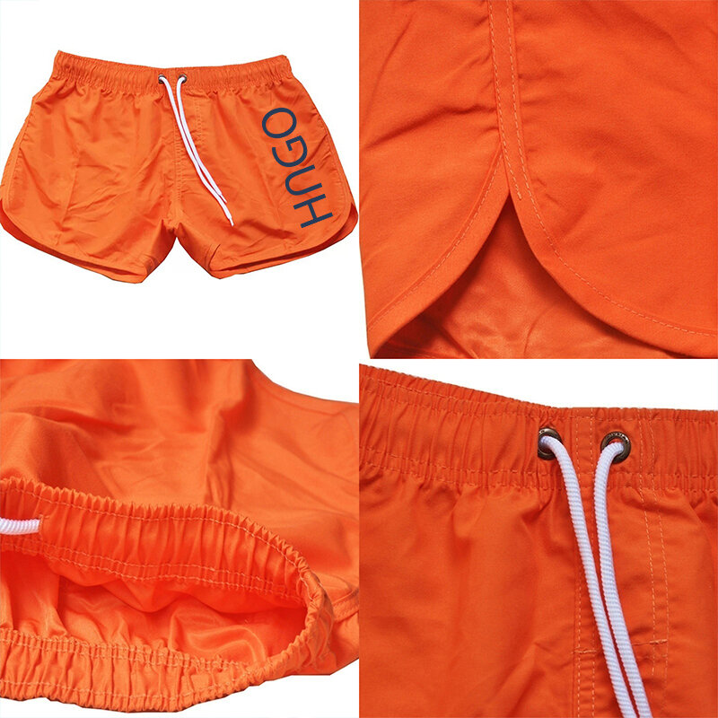 Pantalones cortos de baño para hombre, bañador ligero de secado rápido, cintura baja, Sexy, para playa, novedad de 2024