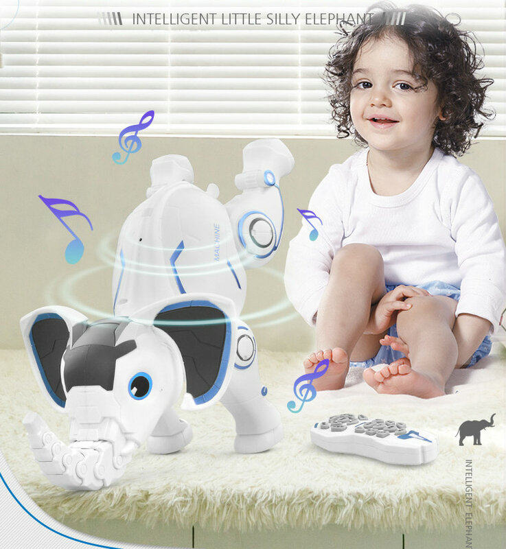 2020 Nieuwste Hoge Kwaliteit Rc Huisdier Smart Robot Programmeren Smart Olifant Robot Speelgoed Kan Zingen Dansen Rc Animal Speelgoed Geschenken
