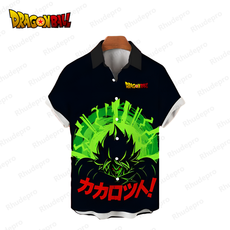 Camisas de Dragon Ball Z para hombre, ropa estética de Vegeta, Tops de Anime Goku Cool, estilo playero Harajuku, manga corta de gran tamaño, 2024