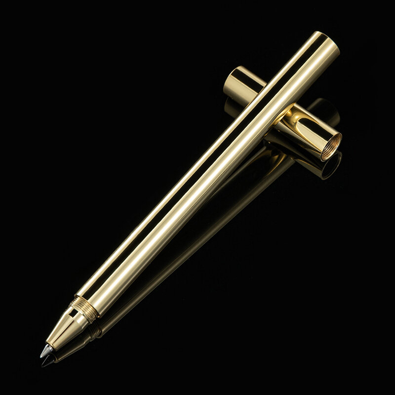Nowy nabytek z pełnego metalu wysokiej jakości długopis biznesowy męski prosty kształt prezent do pisania długopis kupić 2 wysłać prezent