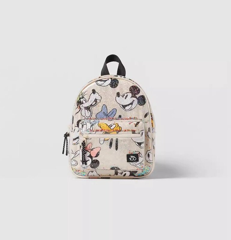 Disney plecak dla dziewcząt Mickey nadruk z myszą dziewczyny woreczki podróżne moda kreskówka ładna dziewczyna niemowlę Mini plecak