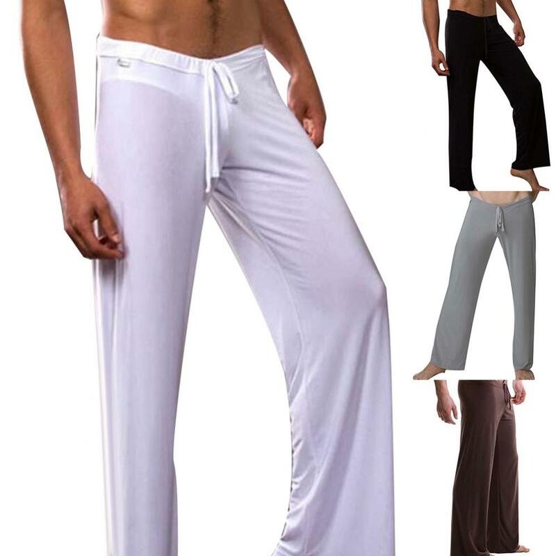 Pantalon de yoga décontracté pour homme, vêtements d'intérieur solides, vêtements de proximité Wstring, pyjama Fait Main