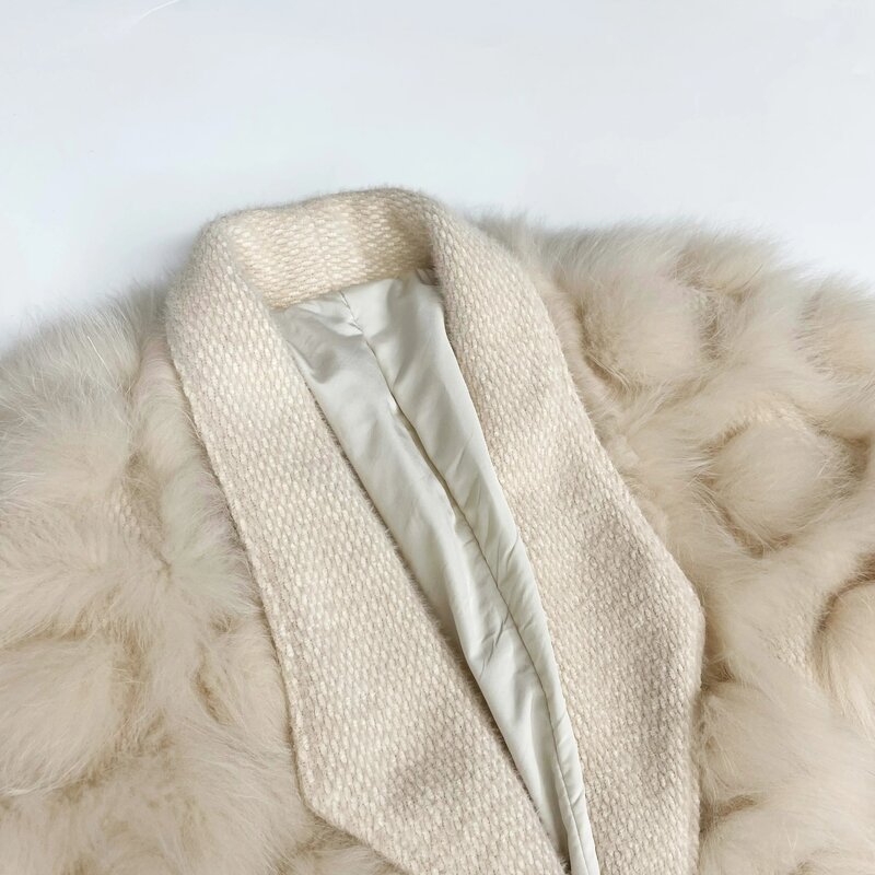 Winter Women Real Fur Coat 100% Natural Fur Jacket Fashion Warm Fox Fur Coat Free Shipping