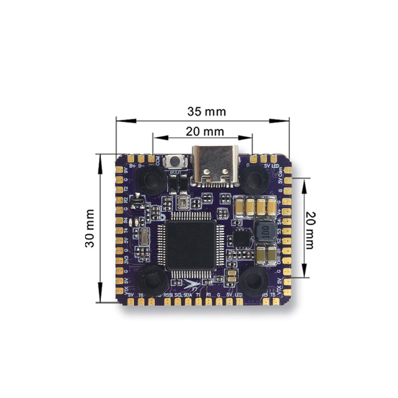 Flycolor-Mini Controlador de Voo para Drone FPV, Raptor 5, Torre, 60A, 4 em 1, ESC 3-6S, Braço 32 bits, Cortex, MCU, STM32G0