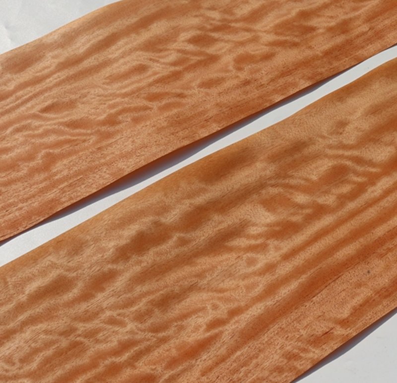 Feuilles de placage de bois de peau d'ombre persane, longueur: 2.4 mètres, largeur: 170mm, optique: 0.25mm, document naturel, orange chaud