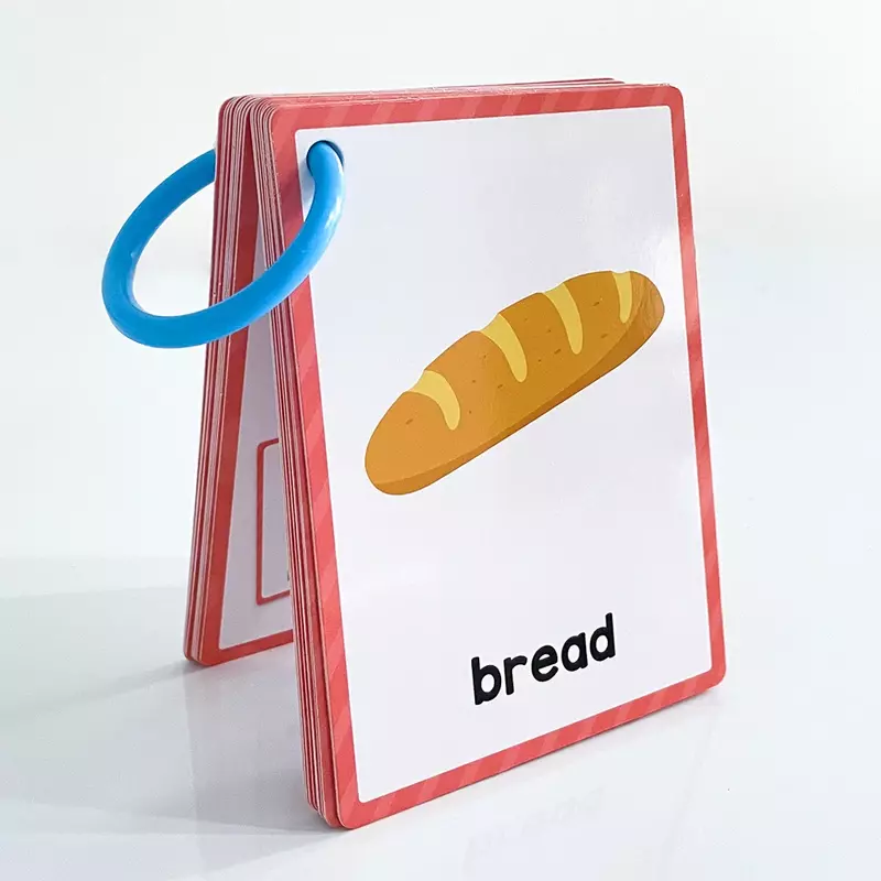 20 kart żywności dla dzieci angielskie słowa dwustronna nauka fiszek karty wczesnej edukacji karty poznawcze dziecko maluch Montessori zabawka
