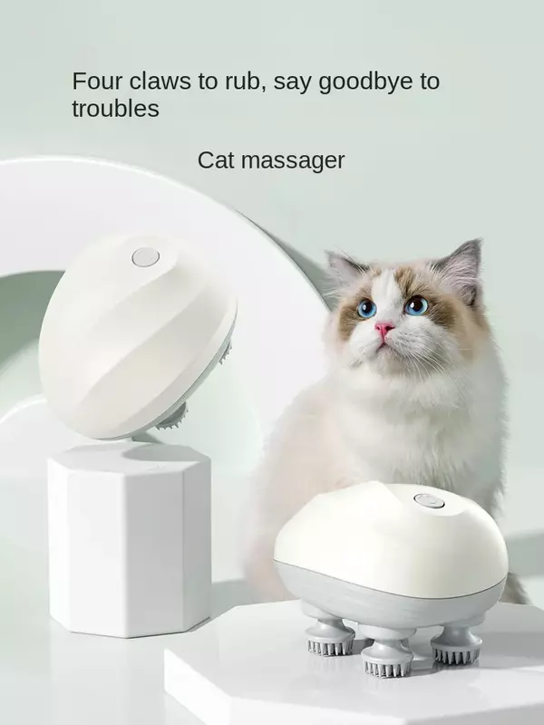 Use Massage Chat Electrique Cat Supplies Massage Head Cat Head Massager Pet Electric Tickle Pet Toy Cat Toy Kitten Charge