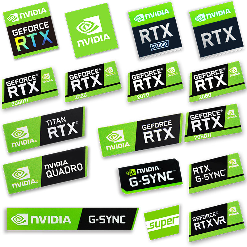 ملصق بطاقة الرسومات التسمية ، رائجة البيع ، RTX 2080Ti ، 2070 ، 2060 ، TITAN VR ، GTX 1650 ، 1660Ti ، 1 قطعة