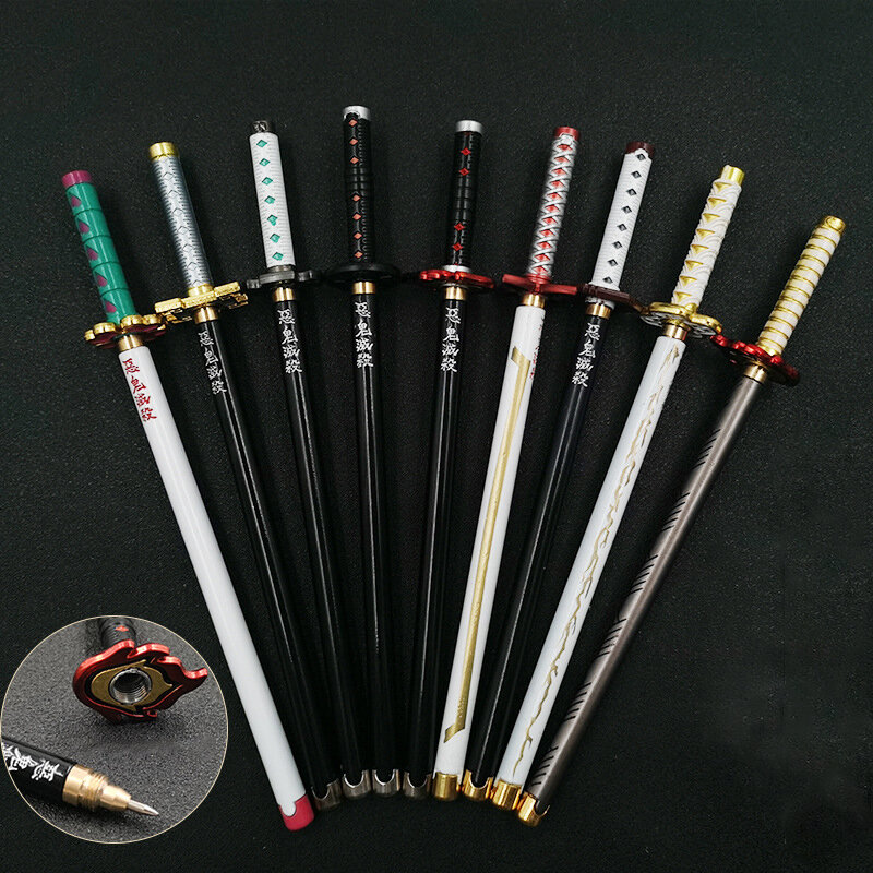 Espadas de Anime japonesas con bolígrafo de Gel, armas Ninja, disfraces de samurái, accesorios, regalos de Navidad, colecciones de fanáticos