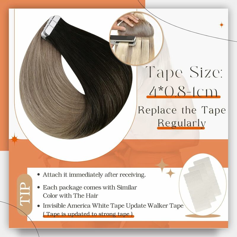 Full Shine Tape In Real Human Hair Extensions Omber Color Blonde Skin Weft Natural Remy Human Hair Skin Weft Adhesive For Salon
