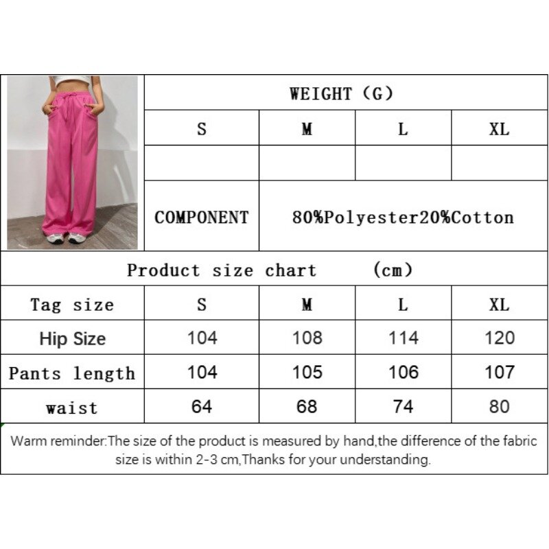 Fashion High Waist Sports Drape Wide Leg Pants for Women Temperament Commuting Women's Casual Clothing Loose Straight Trousers