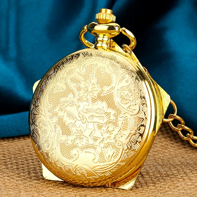 Luxury Chocolate Anything from Trolleys Wizard Magic World Quartz Pocket Watch Cosplay Necklace Pendant Chain Jewelry Clock Gift