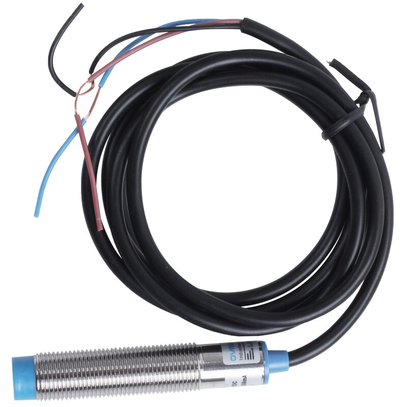 Sensor de Proximidade Indutiva Cilíndrica, Interruptor de Proximidade, LJ12A3-4-Z/BY, PNP NO, 3 fios, 4mm, DC, 6-36V