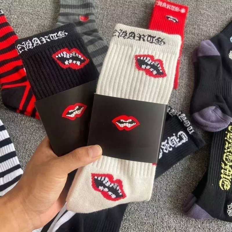 3PCS Fashion Socks Men's Sports Breathable Cotton Socks Designer Brand Long Tube Skateboard Casual Women Luxury Sock
