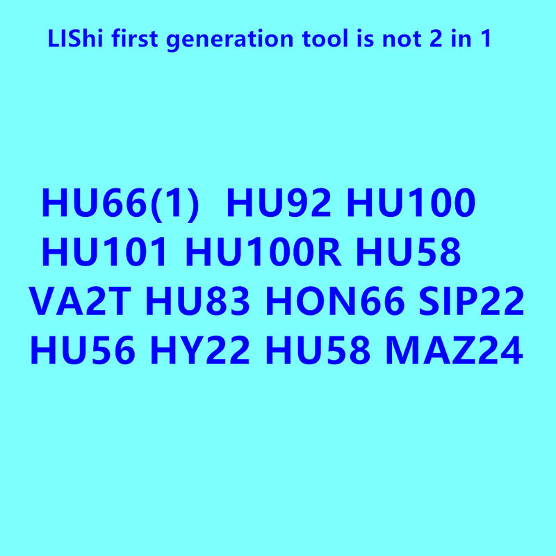 Lishi第1世代ツールは2 in 1 hu66 (1) hu92 hu100 hu101 hu100r hu58 maz24 va2t hu83 hon66 finder22 h56h22