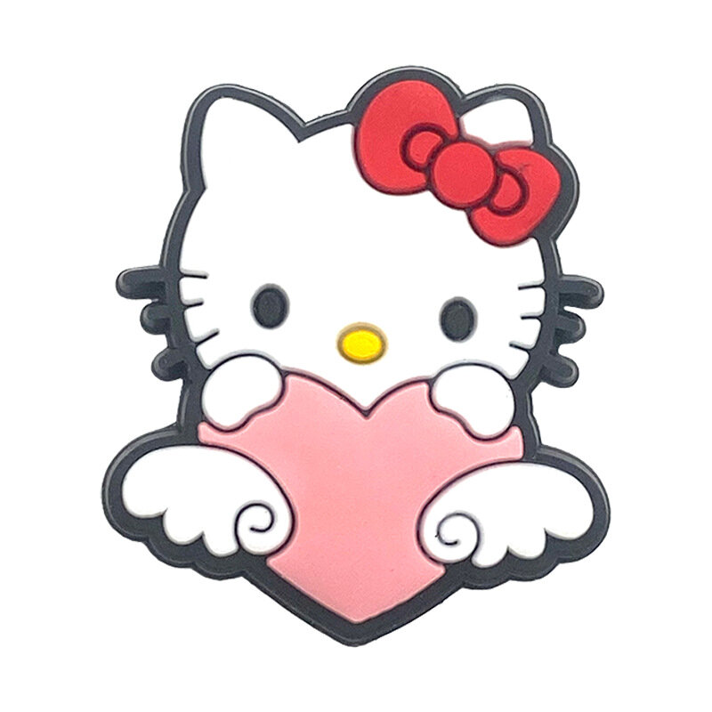 MINISO-Sandalias de Hello Kitty Sanrio para niña, 1 piezas, accesorios para zapatos, zuecos con hebilla, pin decorativo, regalo