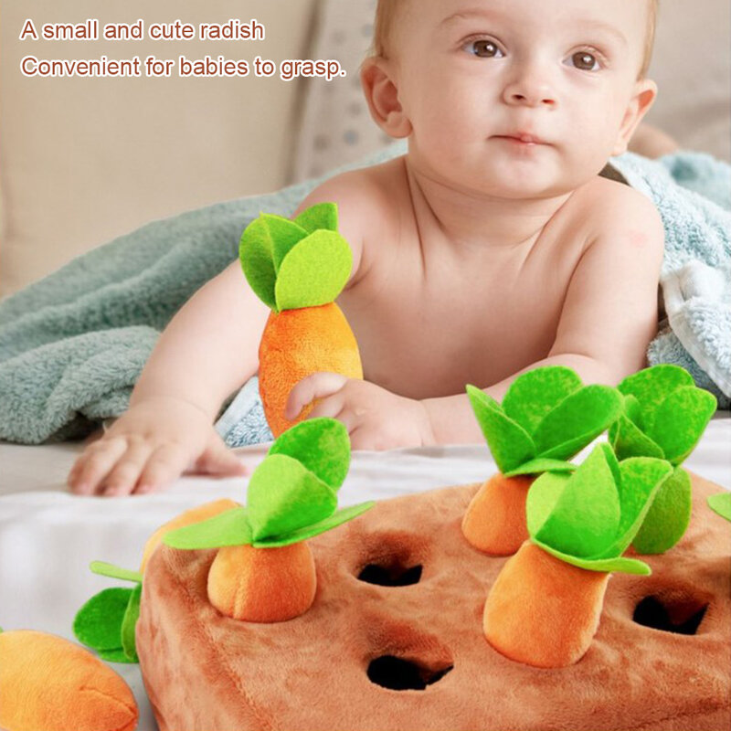 Детская плюшевая мультяшная игрушка-головоломка для раннего развития