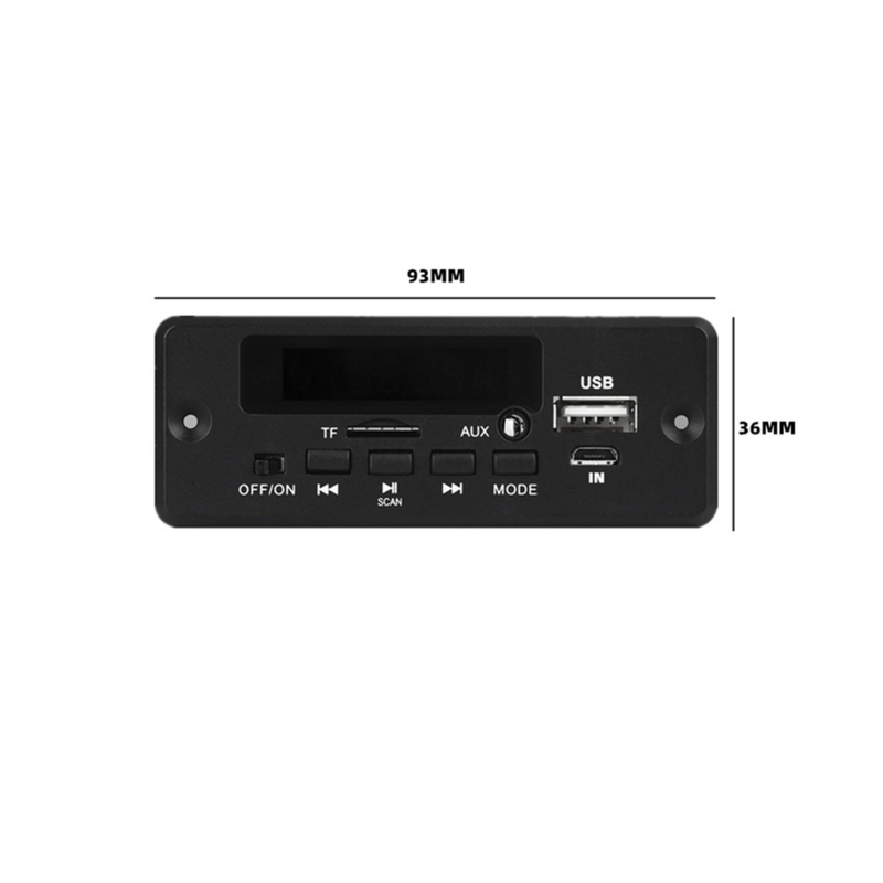 4pcs 2X25W 50W Amplifier MP3 Player Decoder Board 5V-12V Bluetooth 5.0 Car FM Radio Module Support TF USB AUX