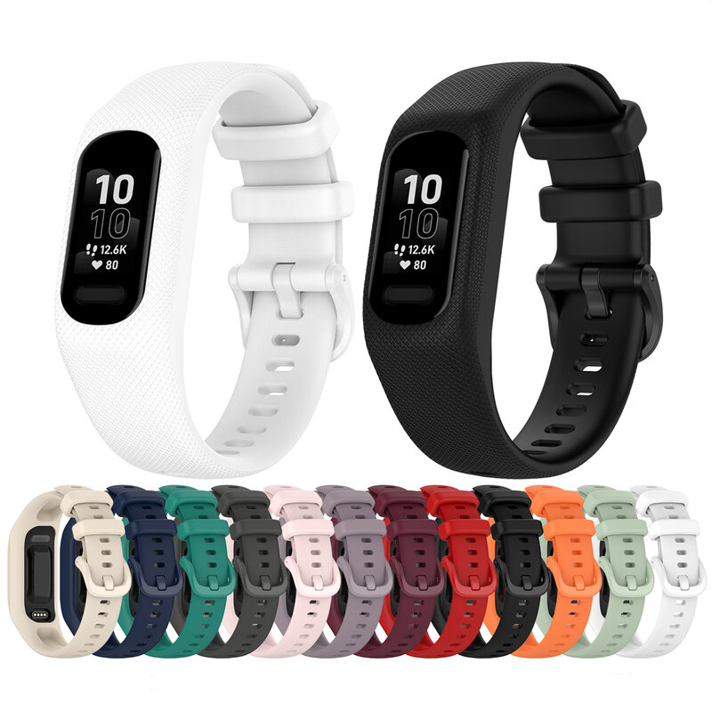 Watchband for Garmin Vivosmart 5 Strap with Case Sport watch band Soft Silicone wrist bezel frame For Smart5