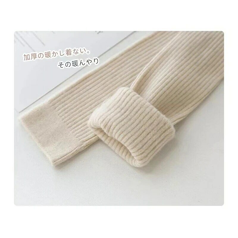 Meias de algodão emparelhadas para meninas, meias de joelho brancas, meias médias, tubo longo, botas Maillard, outono e inverno