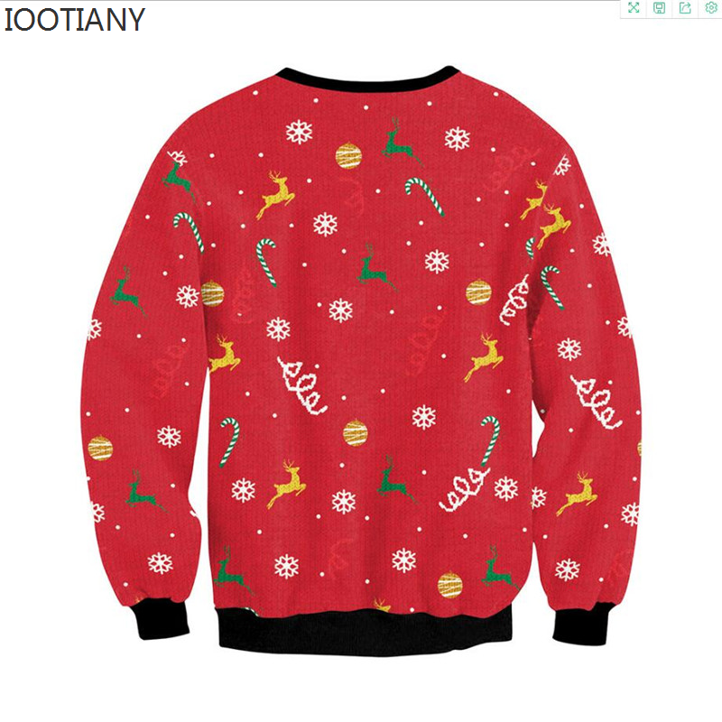 Sudadera con capucha navideña para hombre y mujer, suéter divertido con diseño de ciervo, Climax, tachonado, Tops para pareja, fiesta navideña