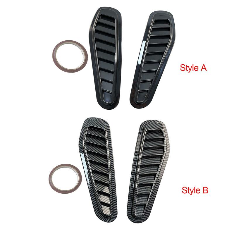 2Pcs Car Decorative Air Flow Intake Scoops Easily Install Durable Vehicle