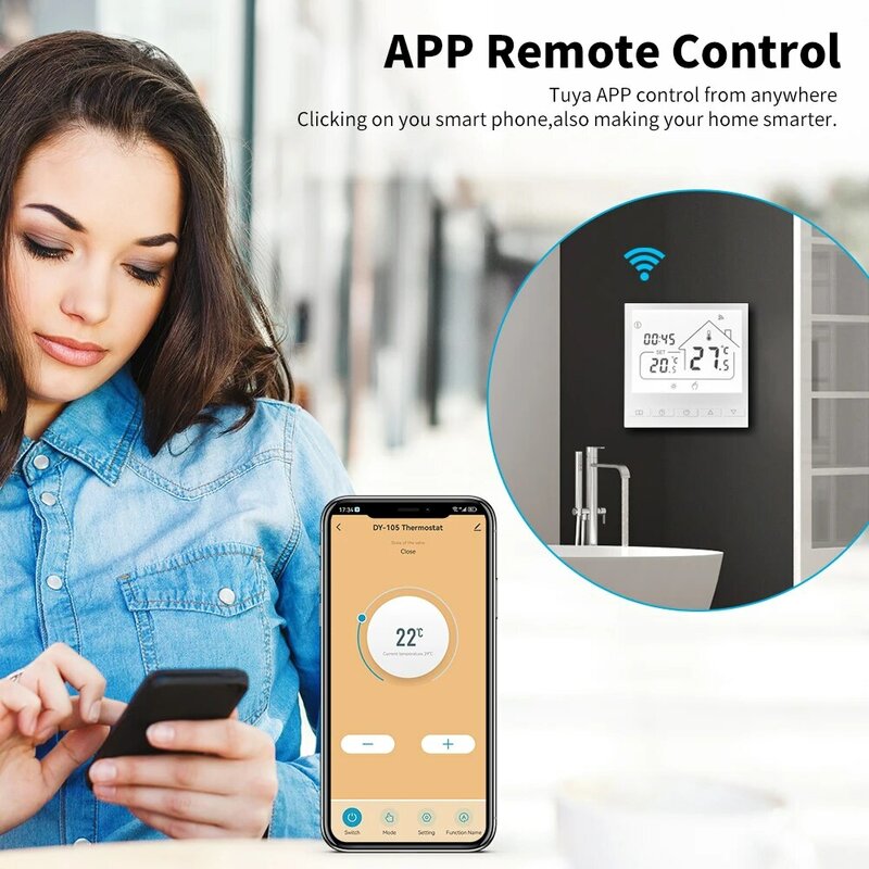 Tuya Smart WiFi Thermostat Water/Gas Boiler Electric Floor Water Heating Temperature Controller for Google Alexa Yandex Alice