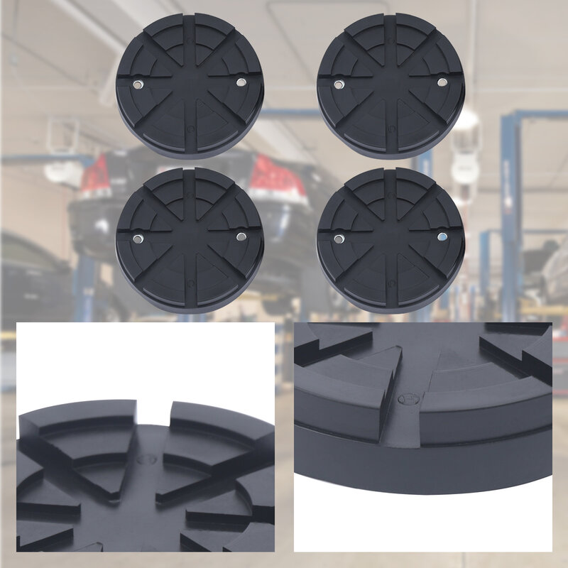 Almohadillas redondas de goma para elevador de coche, accesorio Universal de alta resistencia para elevación de camión, 4 piezas, 123 mm