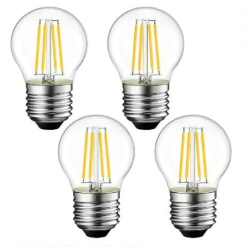 Super Brilhante Edison Bulbo, Lâmpada LED Filamento, G45 Lâmpada, 220V, 230V, 240V AC, Pequenas Luzes, Branco Quente, Branco Frio, E27, E14, 6Pcs por Lote