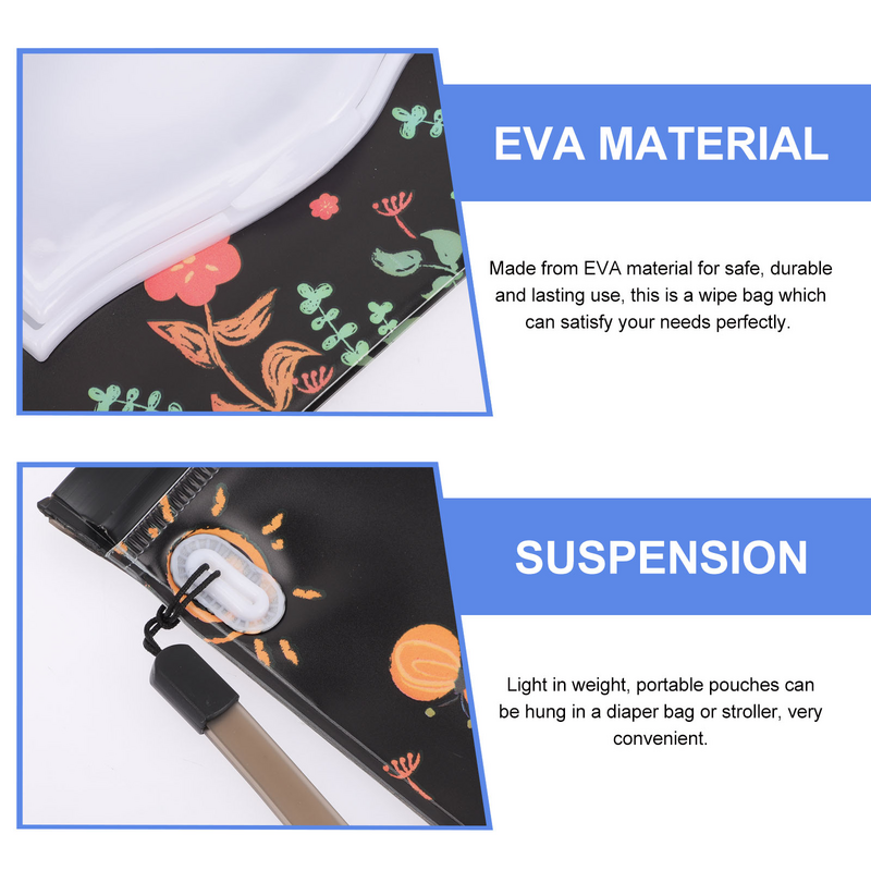 4 Pcs Diaper Wipe Carrying Case Bag Dispenser Holder Extractive Eva Reusable Pouch Wet Container Travel