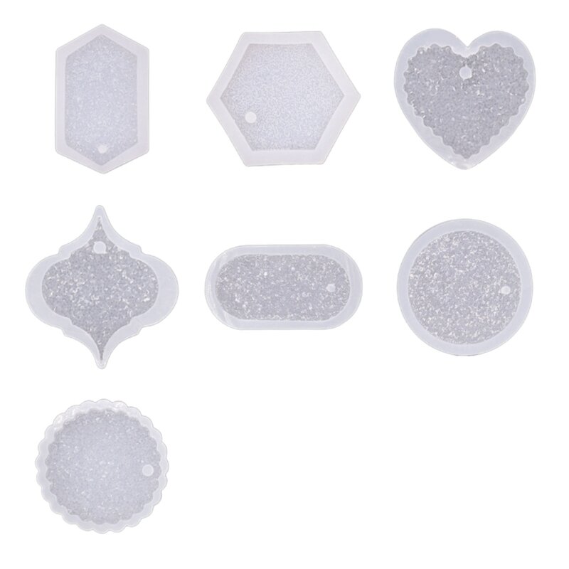 Diamante Irregular aromaterapia colgante molde de silicona etiqueta llavero molde de joyería K3ND
