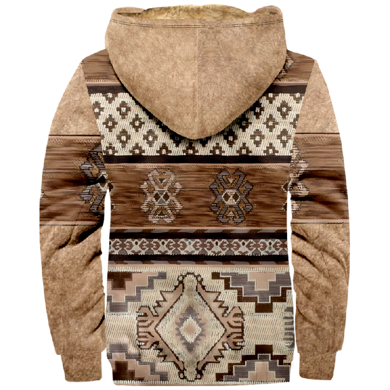New Totem Italian Cotton Coat Hooded Sweater Casual Print Long Sleeve Zipper Sweater Thick Cotton Coat Autumn and Winter a35