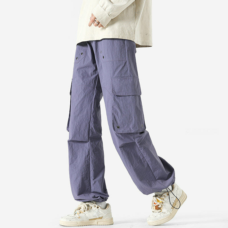 Брюки-карго мужские с большими карманами, повседневные брюки-султанки, Мужская Уличная одежда, джоггеры брюки Харадзюку, брюки в стиле хип-хоп, новая уличная одежда